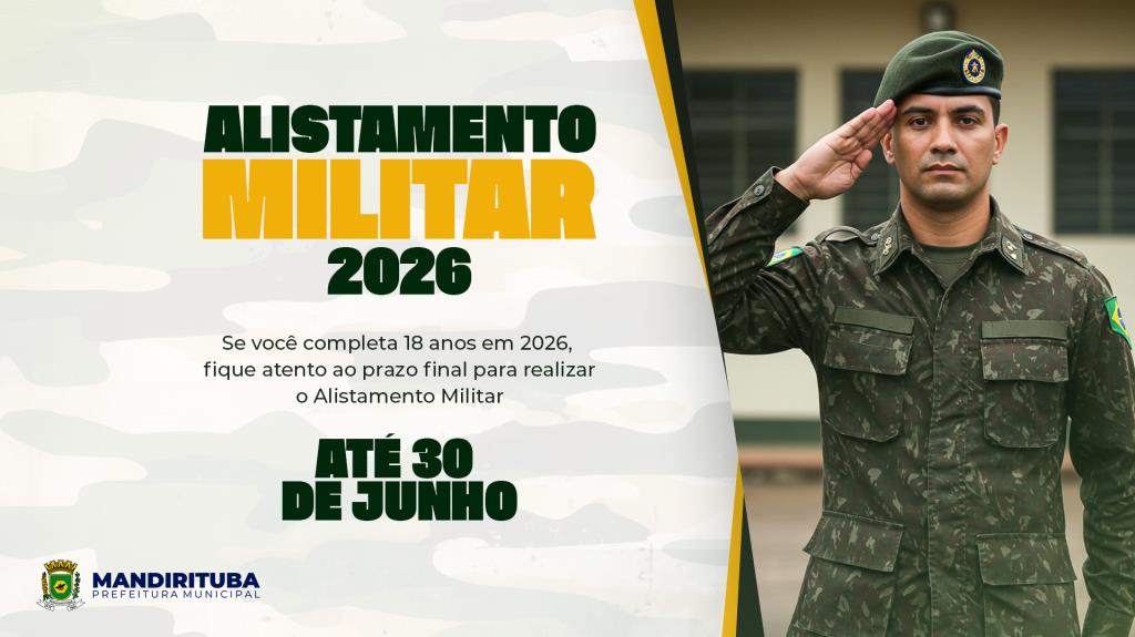 Alistamento Militar 2026 segue até 30 de junho em Mandirituba