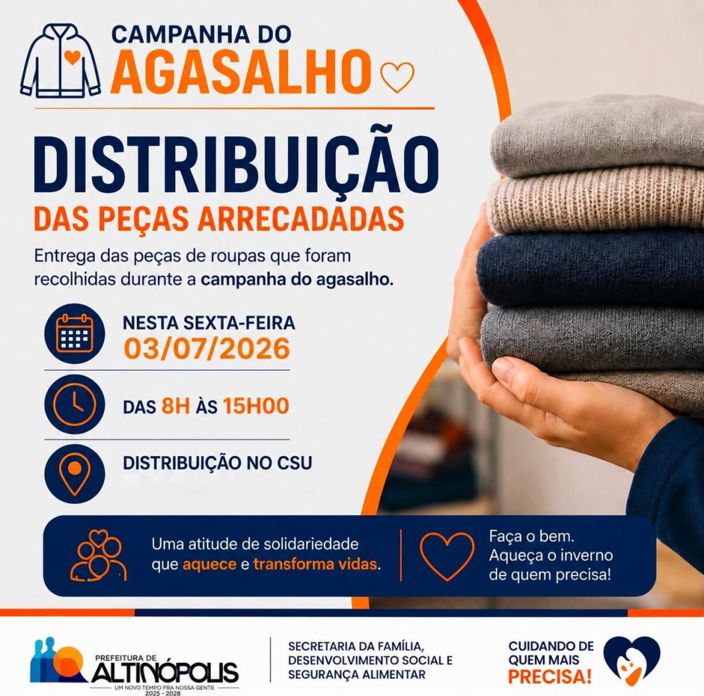 ❄️ Campanha do Agasalho | Distribuição das Peças Arrecadadas