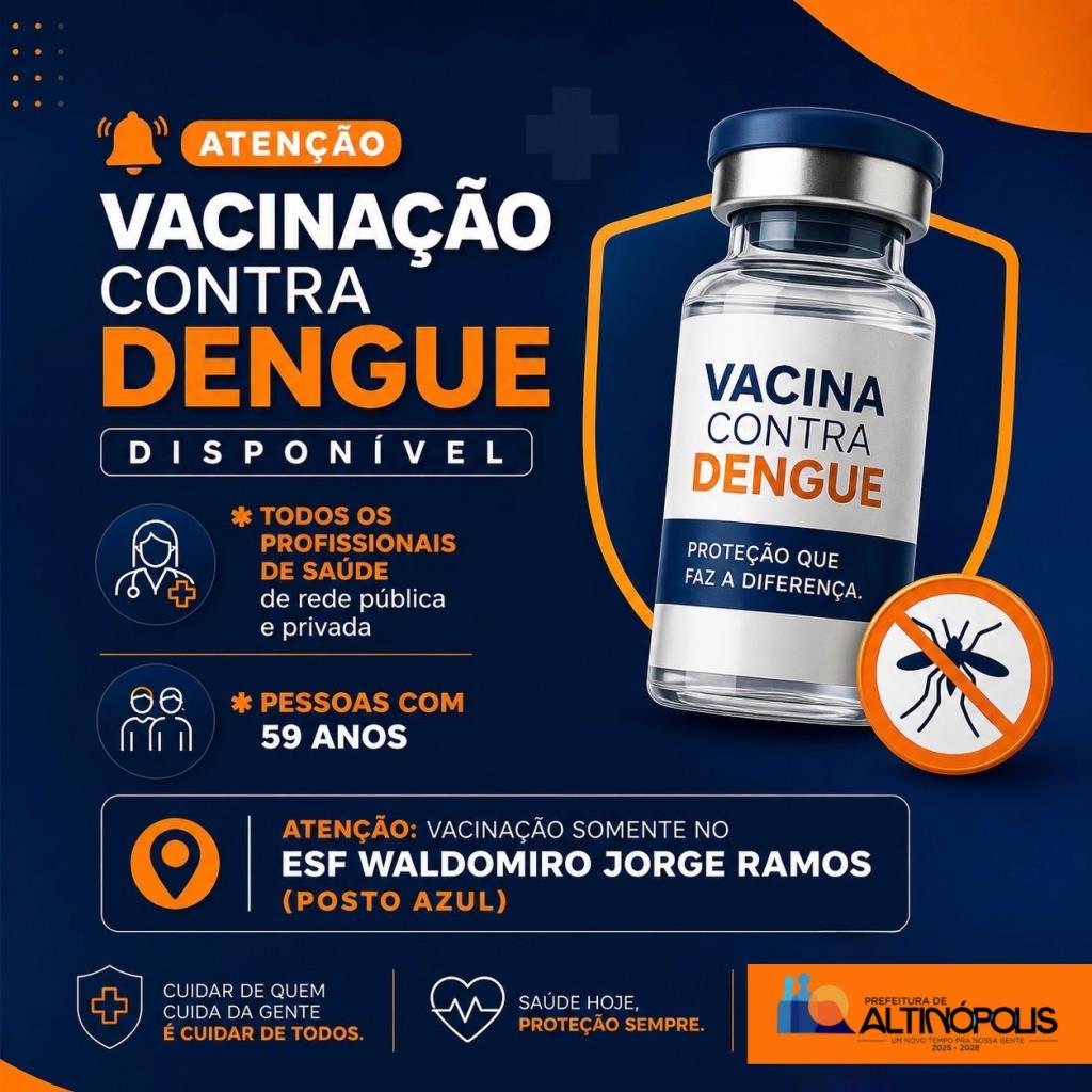 🚨💉 ATENÇÃO, ALTINÓPOLIS!