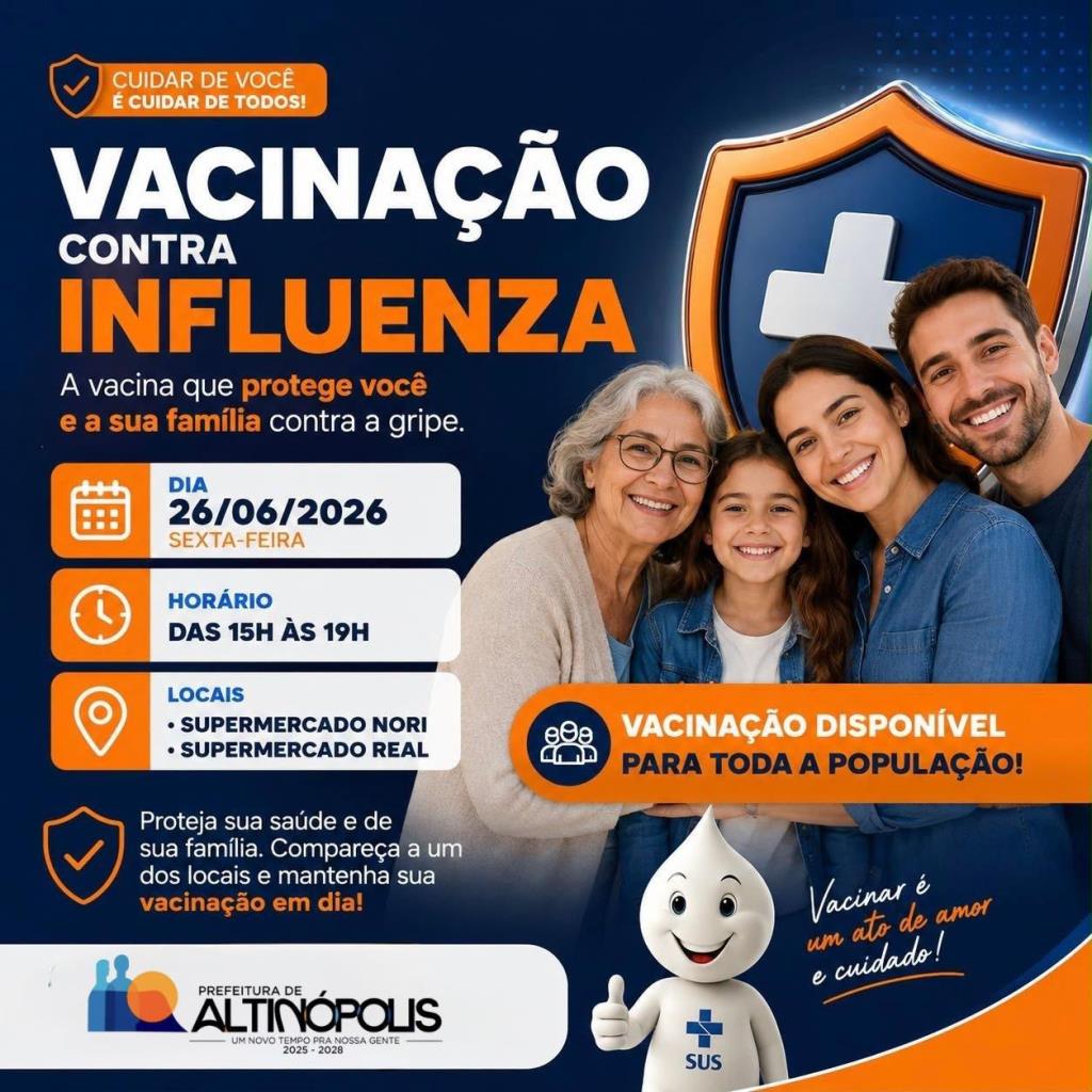 💉 VACINAÇÃO CONTRA A INFLUENZA