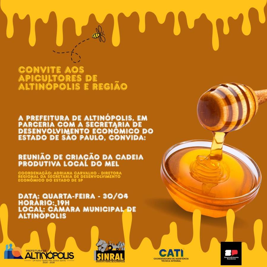 Convite aos Apicultores de Altinópolis e Região