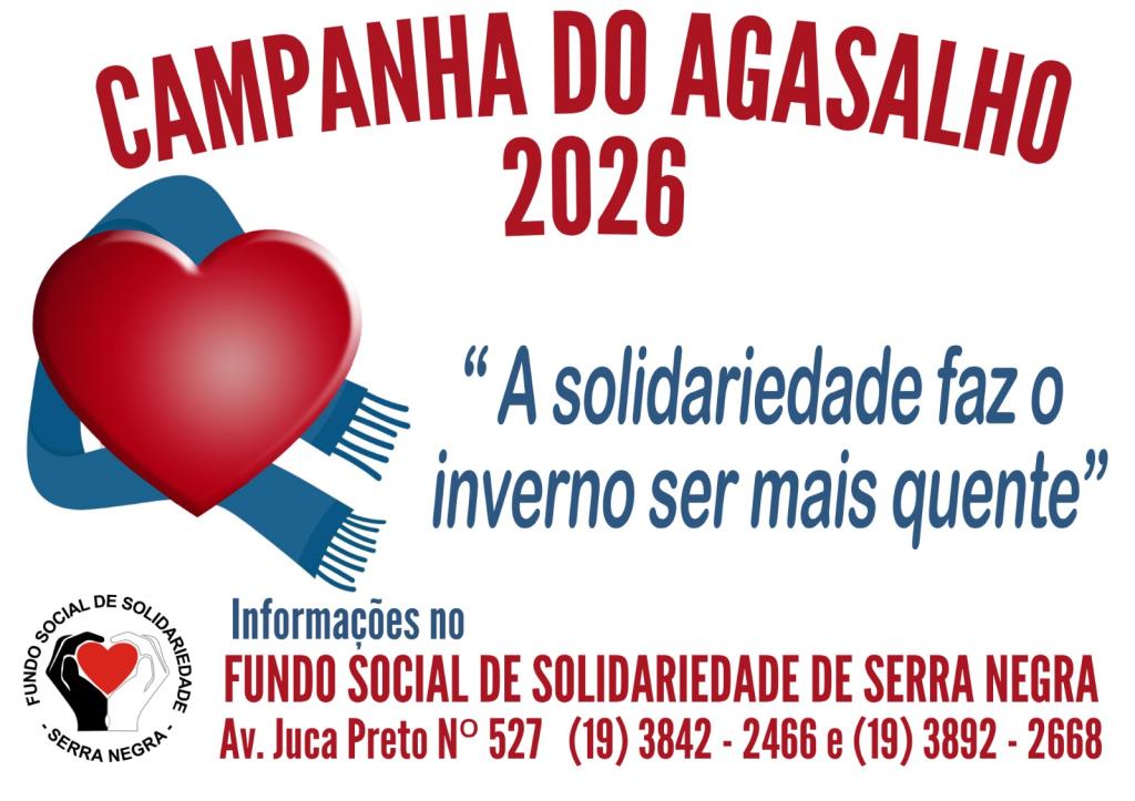 CAMPANHA DO AGASALHO 2026 Cadastramento e recadastramento já podem ser realizados