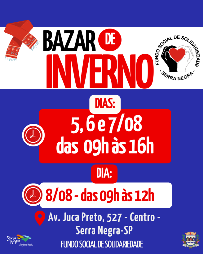 🧣 Bazar de Inverno do Fundo Social está chegando!