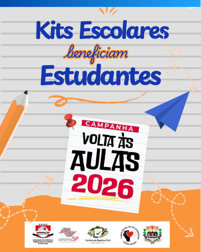 Campanha Volta às Aulas 2026 arrecada kits escolares e beneficia estudantes de Serra Negra