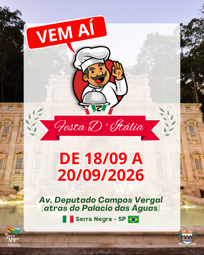 Festa D'Italia 2026 | 18 a 20 de setembro