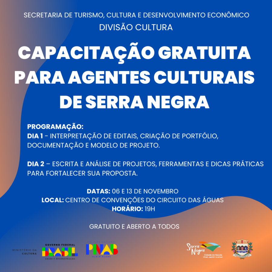 Capacitação Gratuita para Agentes Culturais de Serra Negra