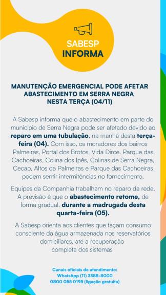SABESP INFORMA