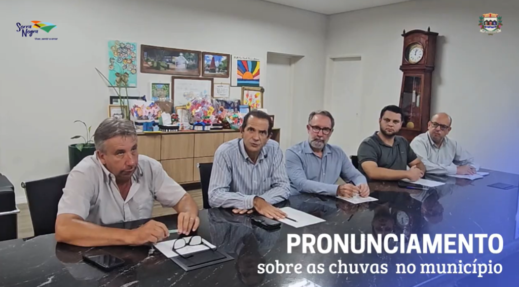 PRONUNCIAMENTO SOBRE AS CHUVAS