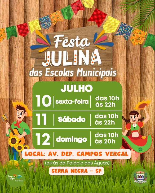🎉🌽 Vem aí a Festa Julina das Escolas Municipais de Serra Negra! 🌽🎉