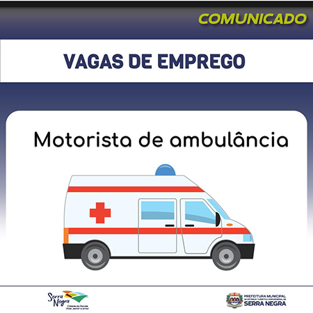 Processo Seletivo 002/2021 - Motorista de ambulância