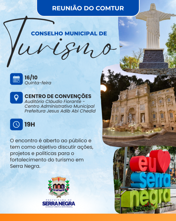 Comtur terá reunião no dia 16 de outubro