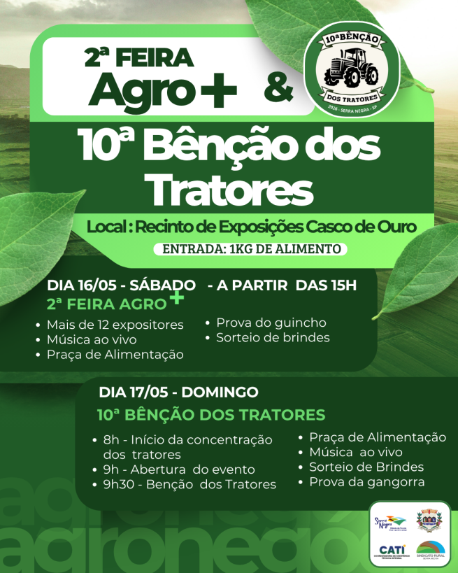 🌱🚜 Vem aí um fim de semana especial em Serra Negra!