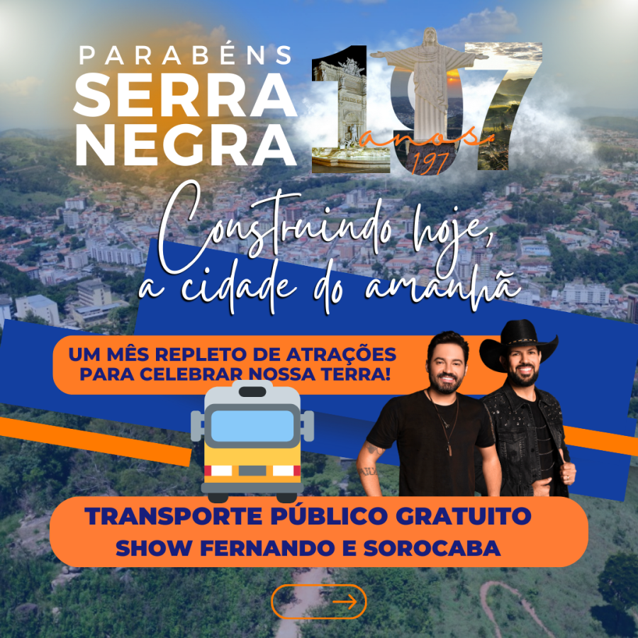 TRANSPORTE PÚBLICO GRATUITO PARA O SHOW DE FERNANDO E SOROCABA | 22/09/2025