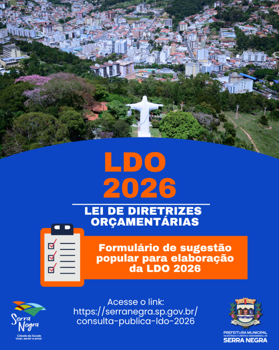 População pode enviar sugestões para a elaboração da LDO 2026