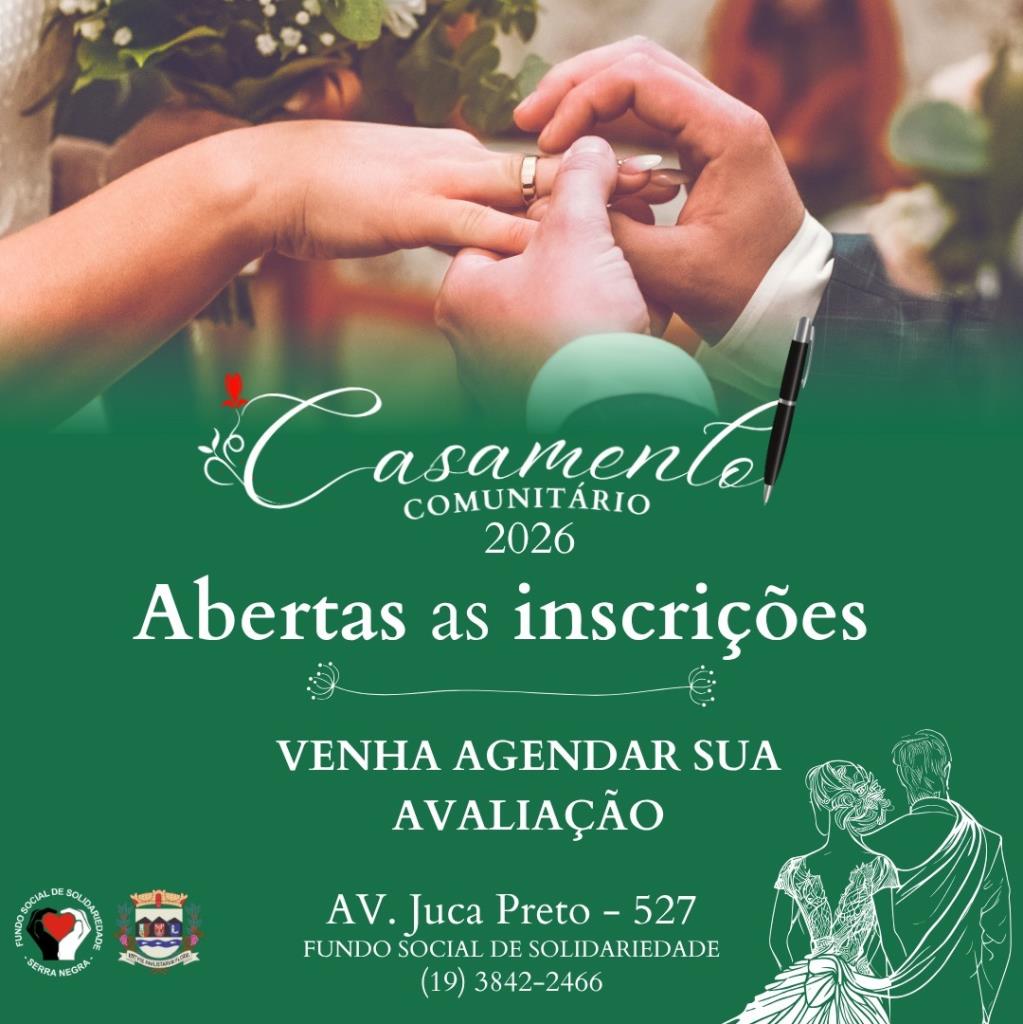 💍 Casamento Comunitário 2026 💍