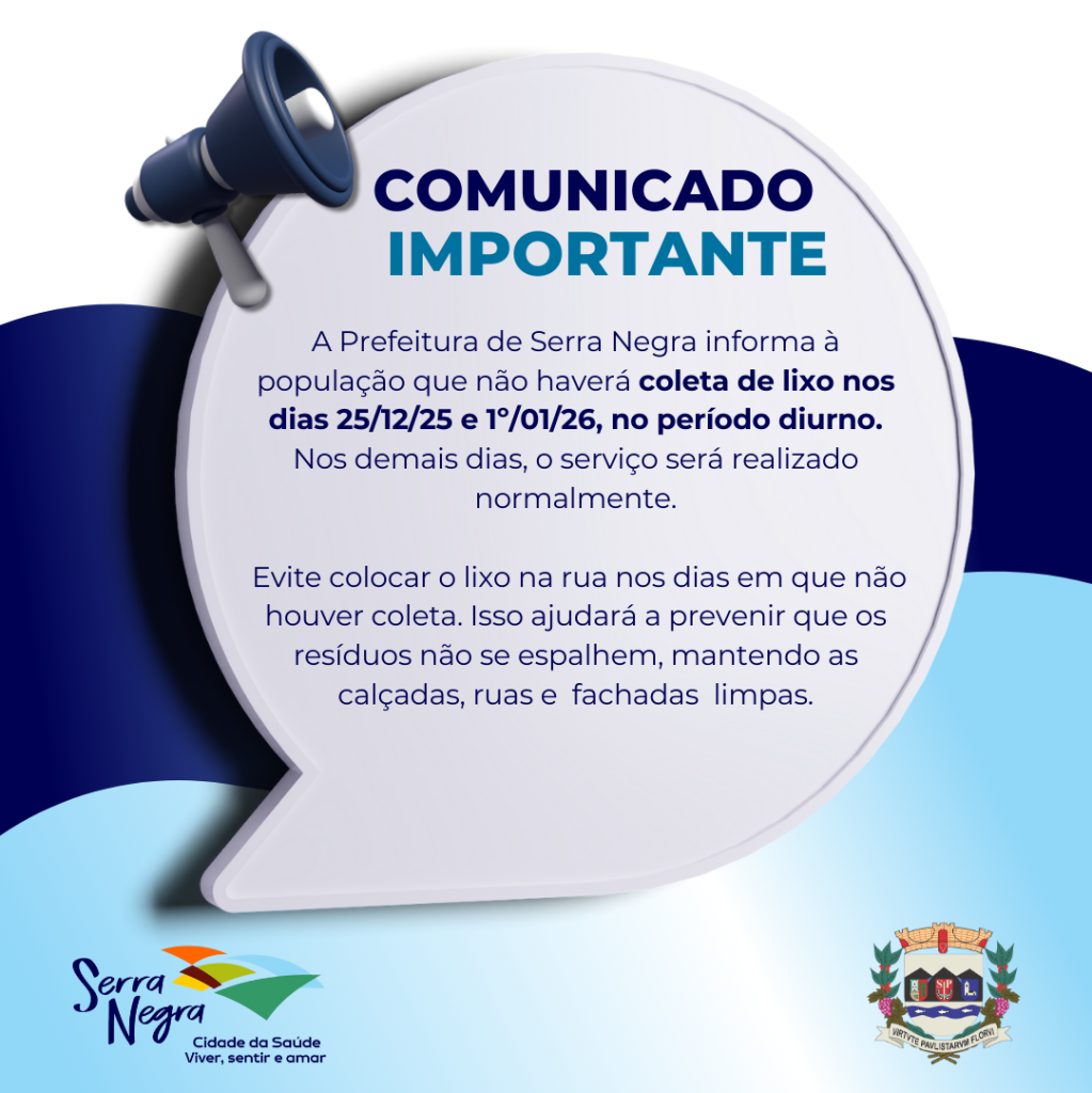 COMUNICADO IMPORTANTE - COLETA DE LIXO