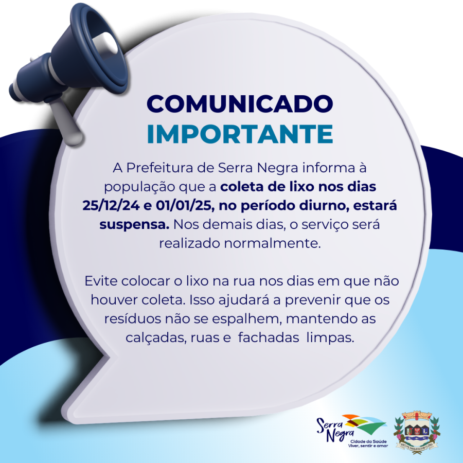 📣⚠️ AVISO IMPORTANTE | COLETA DE LIXO