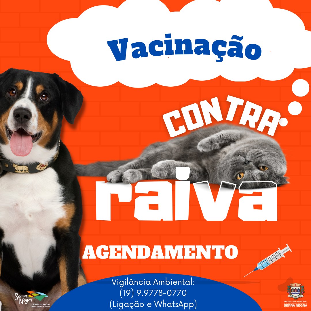 VACINA CONTRA A RAIVA EM CÃES E GATOS