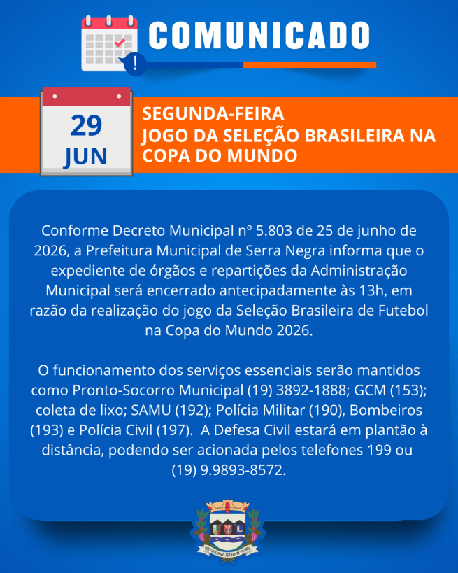 📢 COMUNICADO | Expediente da Prefeitura
