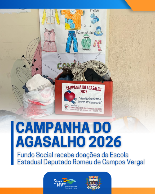 Fundo Social  recebe doações da Escola Estadual Deputado Romeu de Campos Vergal para a Campanha do Agasalho 2026