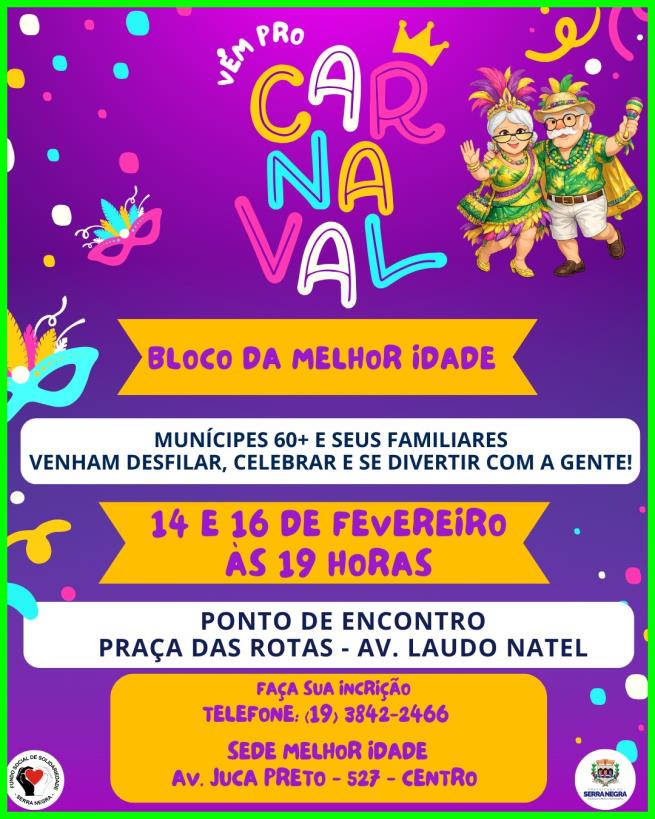 🎭💜 VEM PRO CARNAVAL DA MELHOR IDADE! 💜🎭