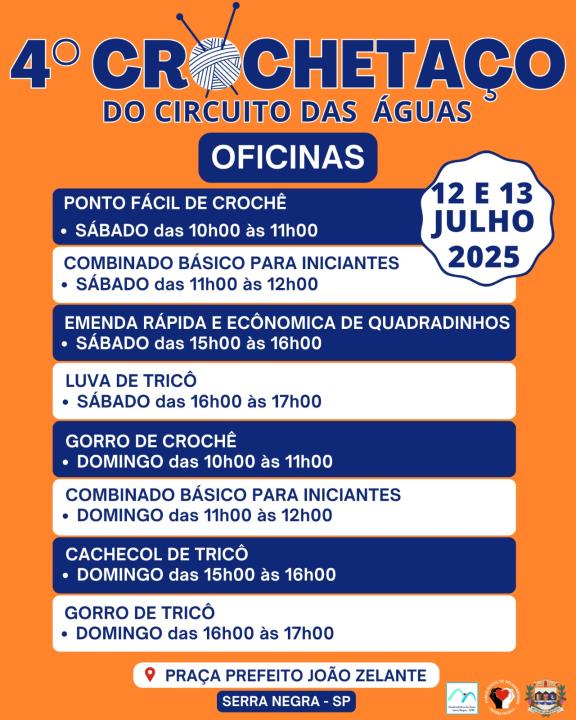 🧶✨ Vem aí o 4º Crochetaço do Circuito das Águas!