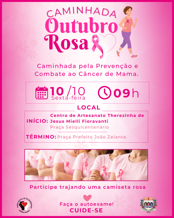 Fundo Social realiza Caminhada Outubro Rosa em Serra Negra