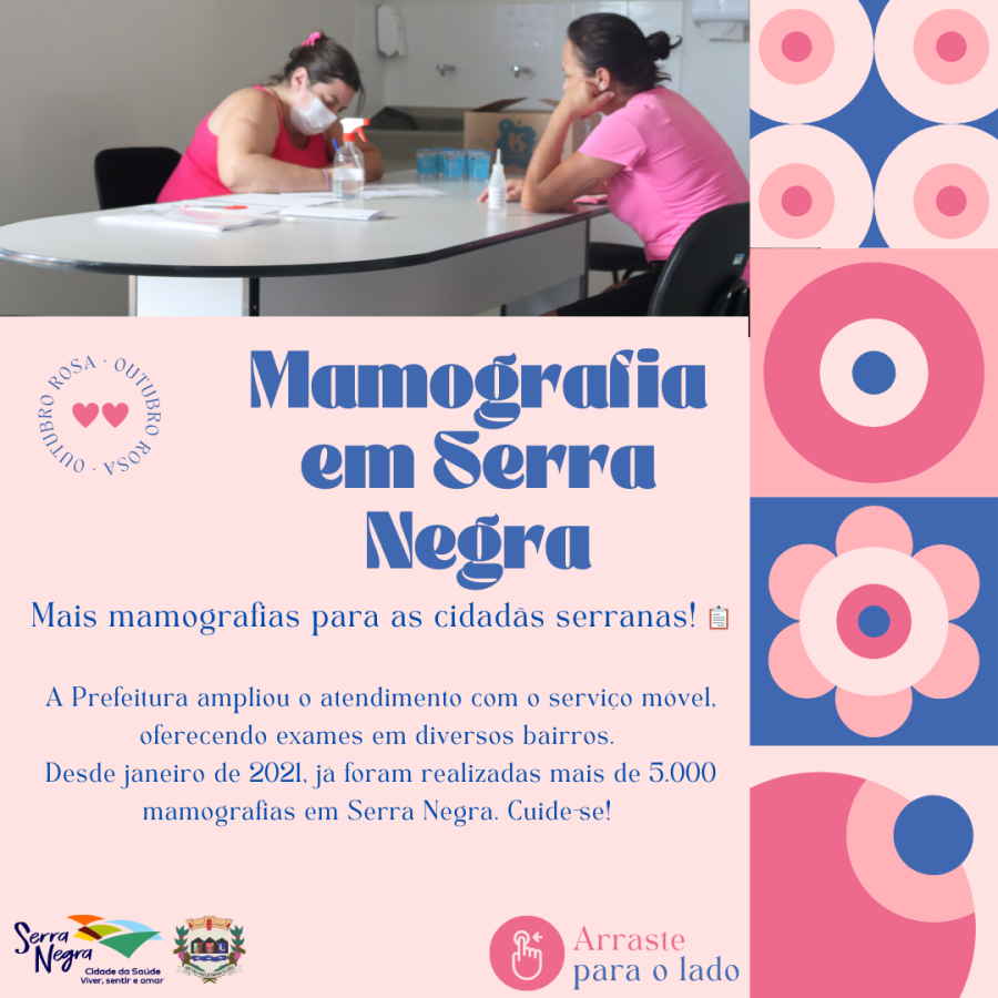 MAIS MAMOGRAFIAS PARA AS CIDADÃS SERRANAS