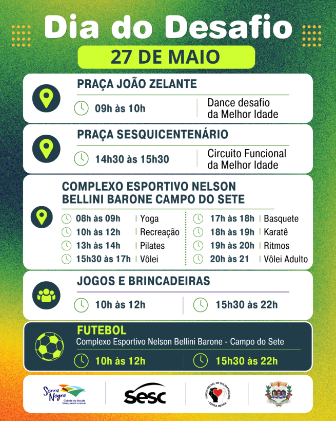 Vem aí o Dia do Desafio em Serra Negra!