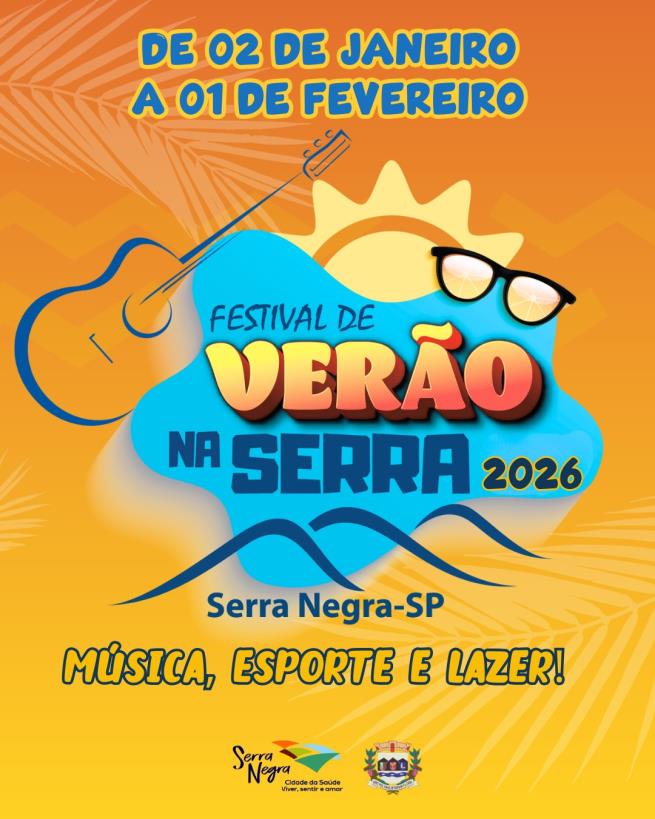 Festival de Verão 2025 movimenta Serra Negra de 2 de janeiro a 1º de fevereiro