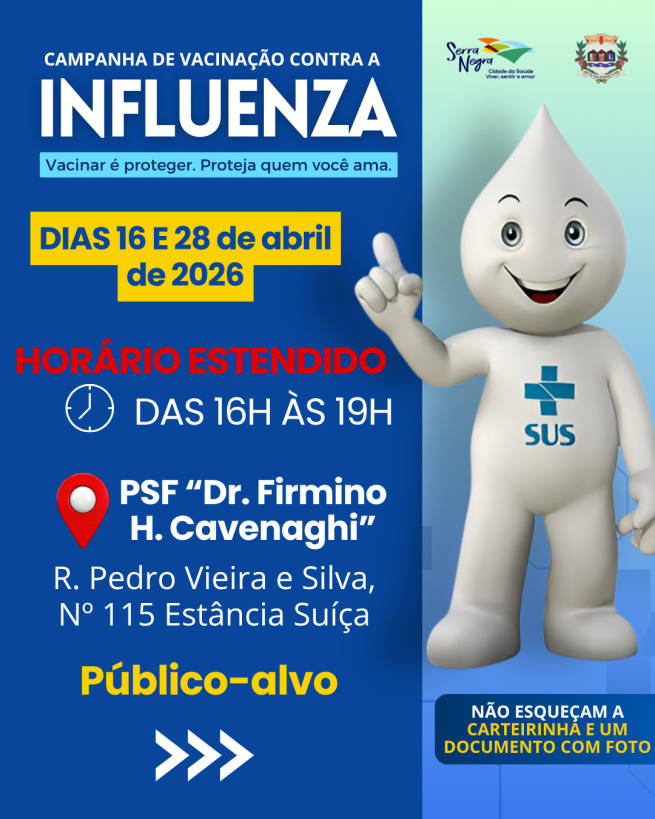 Campanha de Vacinação contra a Influenza em Serra Negra