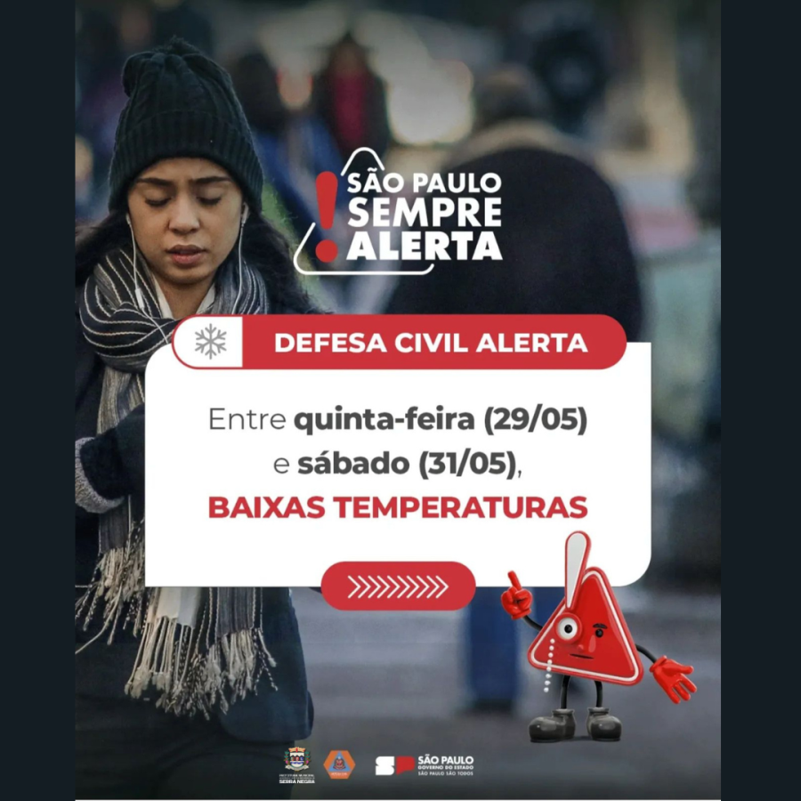 🧣🧤 ALERTA DE FRIO INTENSO NA REGIÃO!
