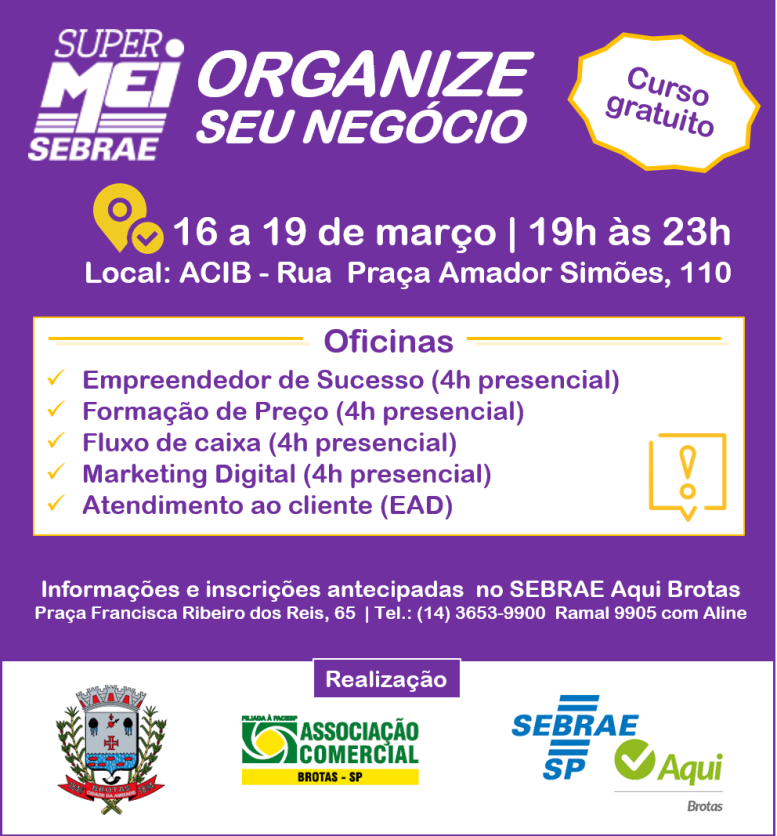 Curso para gestão de MEI em Brotas