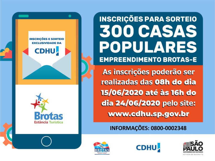 Com obras a todo vapor e cumprindo cronograma, CDHU anuncia processo de inscrição para casas populares de Brotas