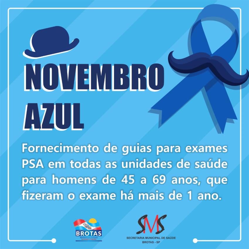 Novembro Azul: Unidades de Saúde distribuem guias para exames de PSA