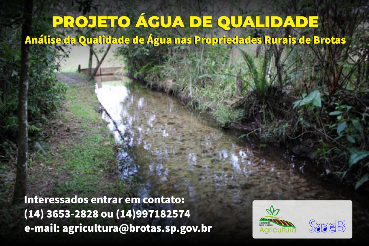 Agricultura e SAAEB lançam Projeto Água de Qualidade