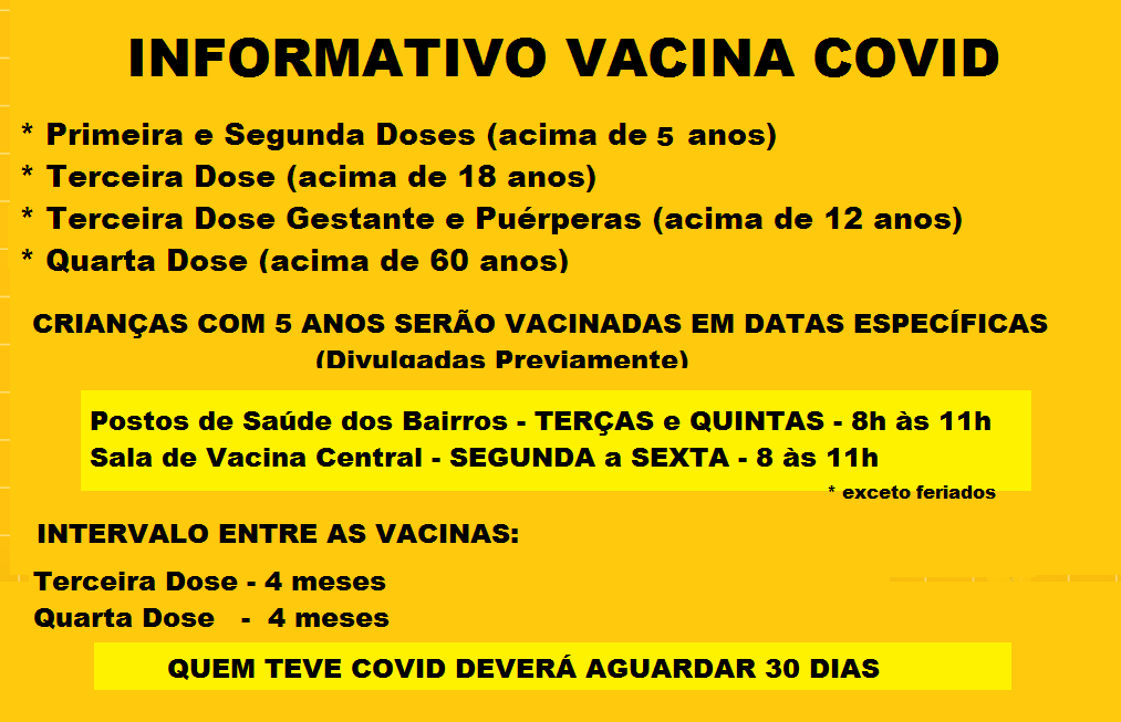 Informativo vacina Covid-19
