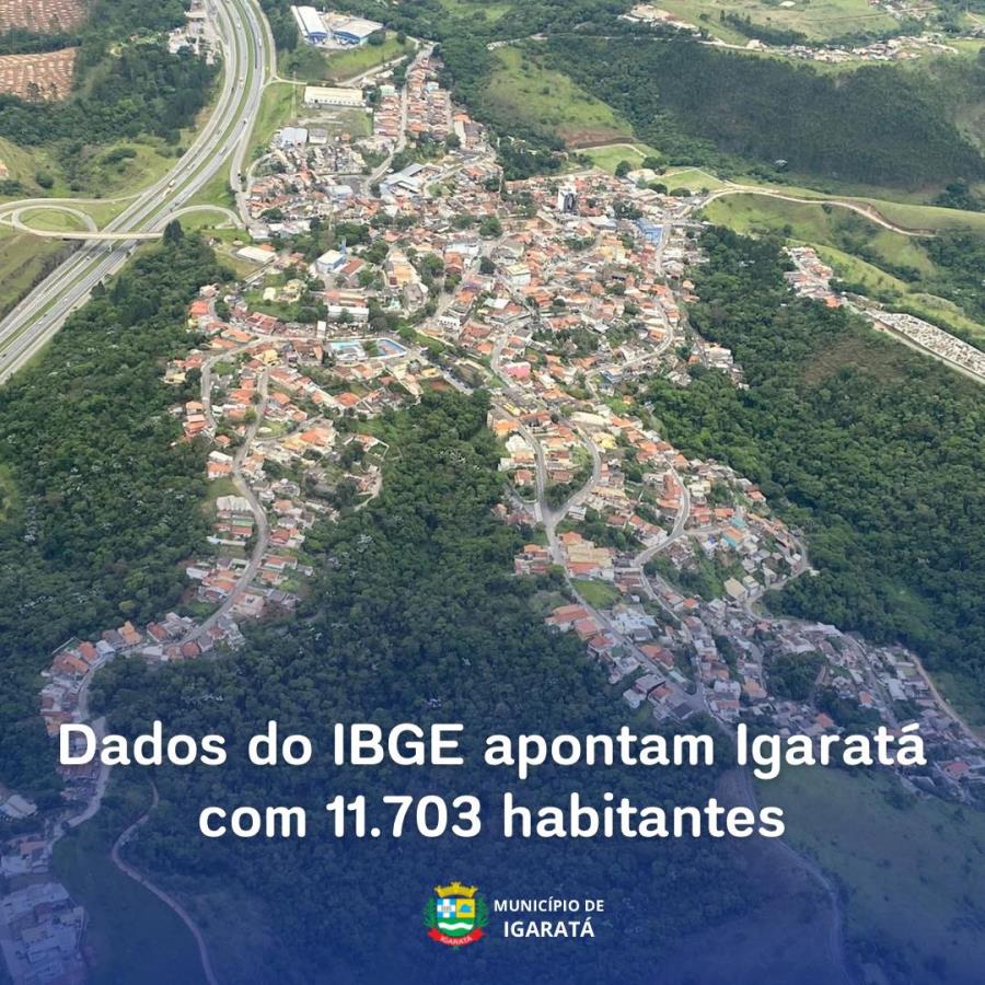Dados prévios do IBGE apontam crescimento populacional em Igaratá 