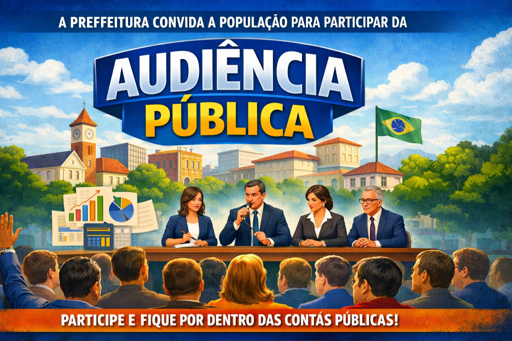 Prefeitura convida a população para participar da Audiência Pública do 1º Quadrimestre de 2.026