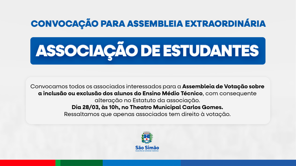Assembleia Extraordinária - Associação de Estudantes