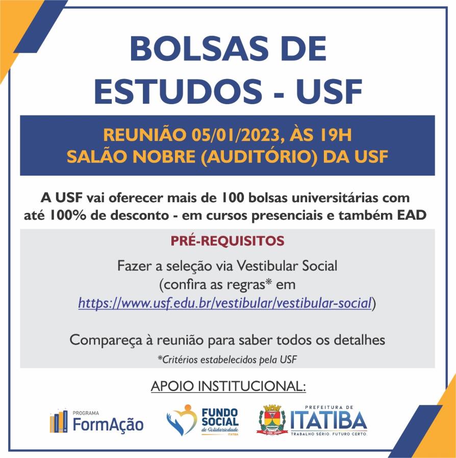 Com apoio da Prefeitura, USF oferece mais de 650 bolsas de estudo