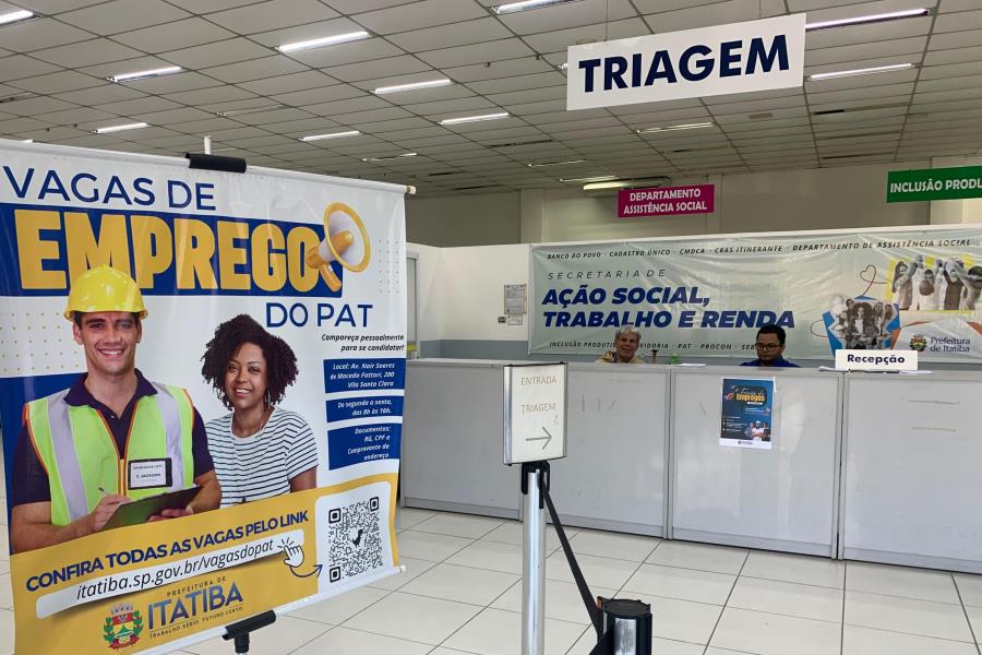 Feirão de Emprego do PAT-Itatiba é nesta sexta e sábado (15 e 16/08) com mais de 300 vagas