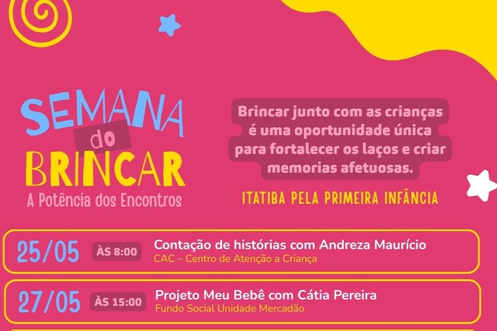 Semana Mundial do Brincar 2026 tem programação de 23 a 30/05