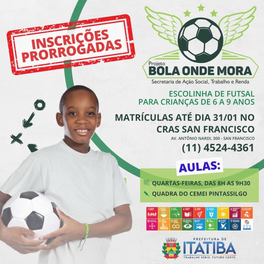Inscrições do Bola Onde Mora no San Francisco seguem até fim do mês