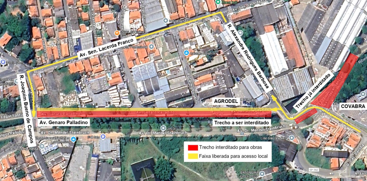 Obras das Vias Marginais chegam à Genaro Palladino na segunda-feira (28)