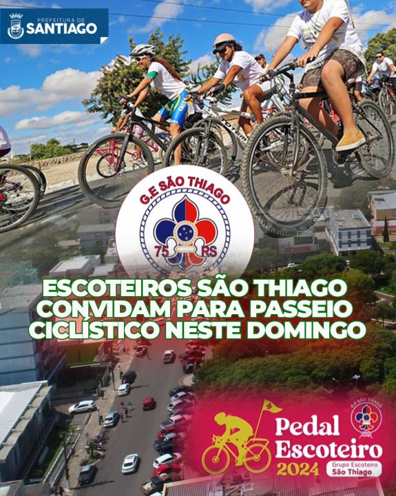 Escoteiros São Thiago convidam para passeio ciclístico neste domingo