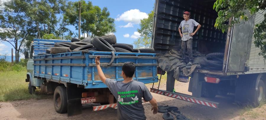 Mais de 70 toneladas de pneus foram recolhidas em quatro meses