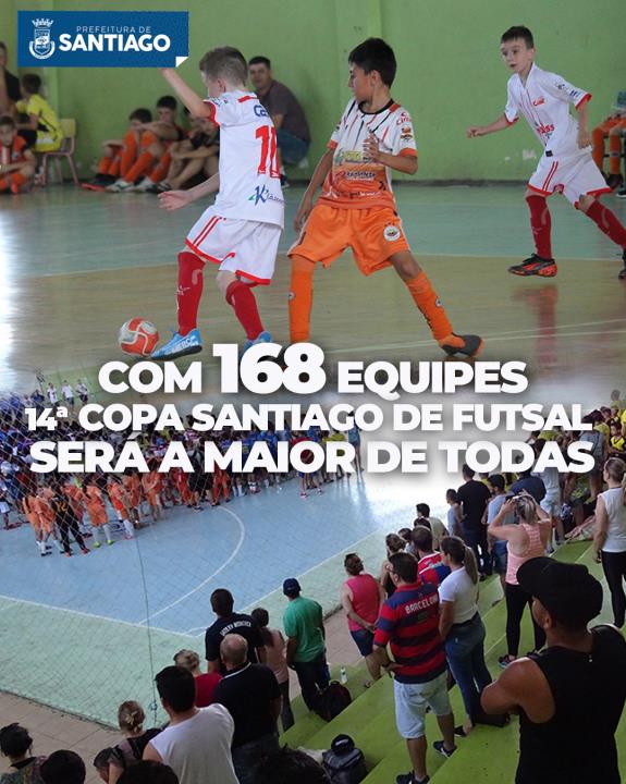 Com 168 equipes, 14ª Copa Santiago de Futsal será a maior de todas