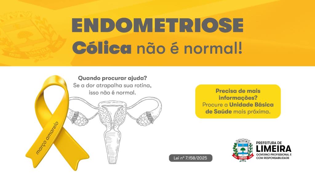 Campanha em Limeira alerta sobre endometriose: cólica não é normal