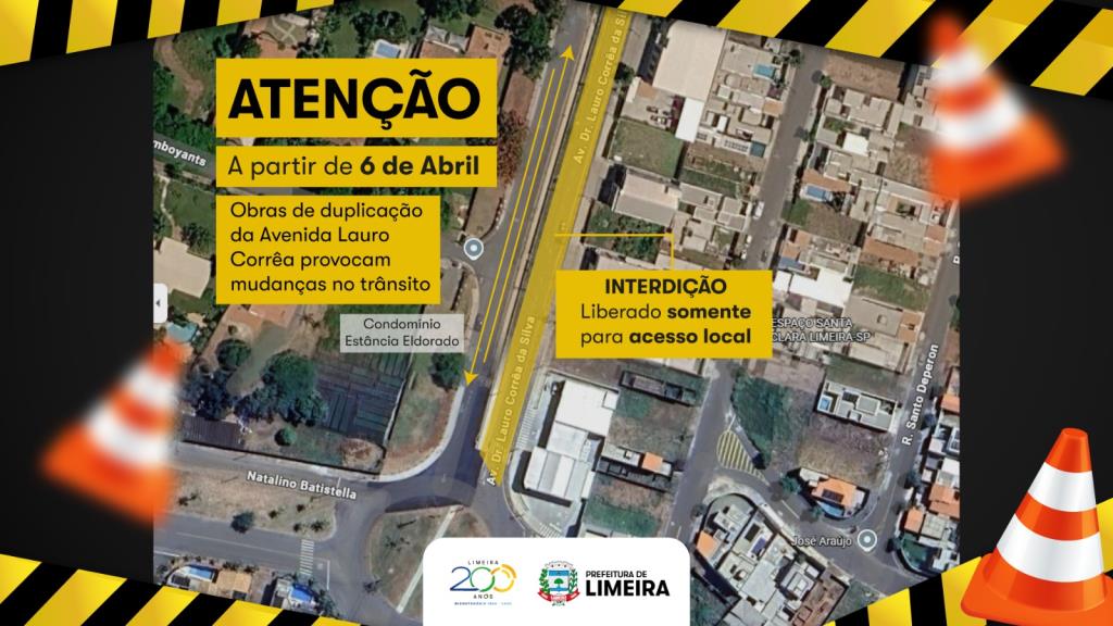 Duplicação interdita Av. Lauro Corrêa da Silva, no Nobreville, a partir de segunda-feira (6)